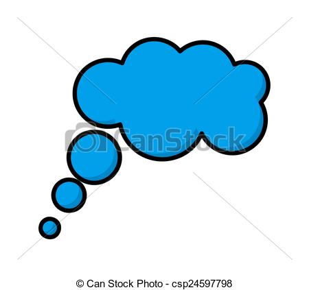 450x423 Thought Bubble. Abstract Retro Comic Blue Speech Bubble Vector