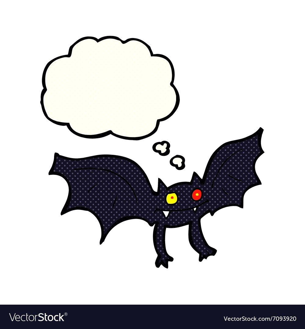 999x1080 Cartoon Vampire Bat With Thought Bubble Vector 7093920 Images