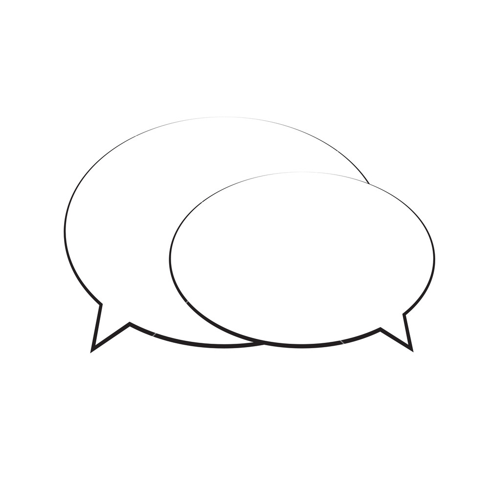1000x1000 Speech Bubble Icon Isolated. Thought Bubble Vector, Illustration