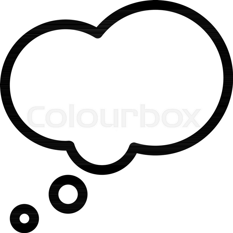 800x800 Thought Cloud Conversation Stock Vector Colourbox