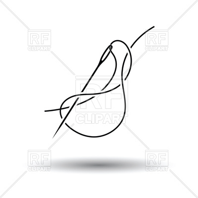 400x400 Sewing Needle With Thread Icon Vector Image Vector Artwork Of