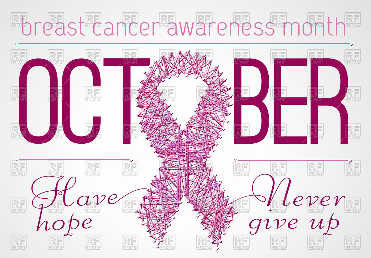 1200x835 Breast Cancer Awareness Pink Ribbon Of Thread Vector Image