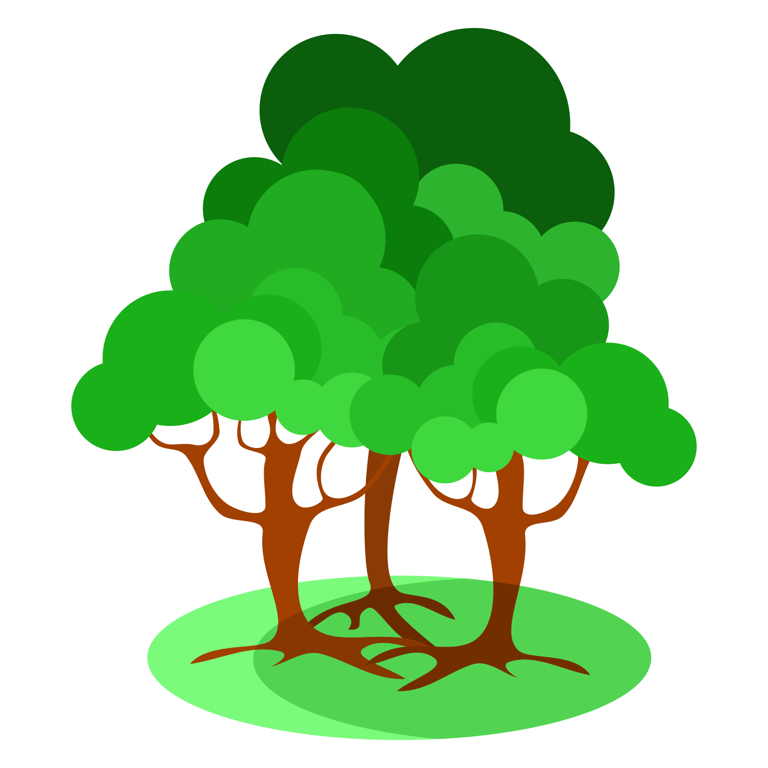 1500x1500 Vector For Free Use Three Trees