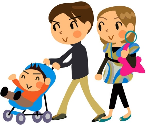 569x488 Cartoon A Family Of Three Vector Free Download Vector ~ Vectorkh