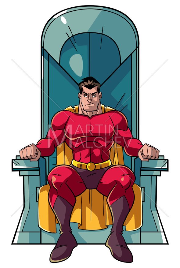 590x876 Superhero On Throne
