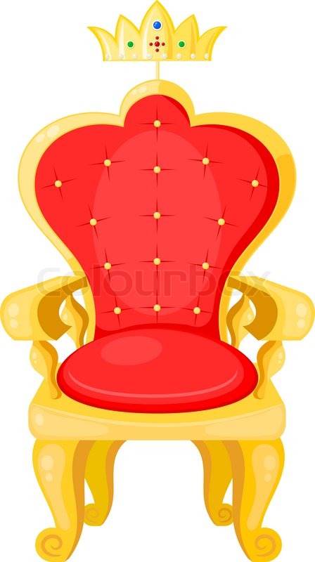448x800 Bright Red Throne And The Royal Crown Isolated On A White