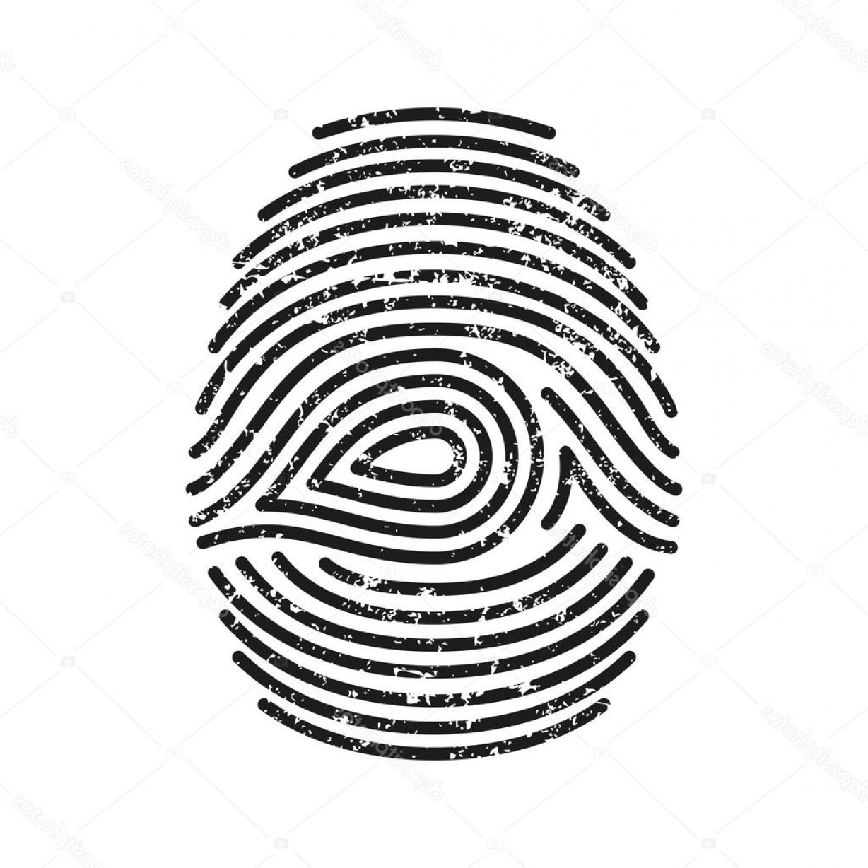 1228x1228 Stock Illustration Vector Black Isolated Fingerprint With