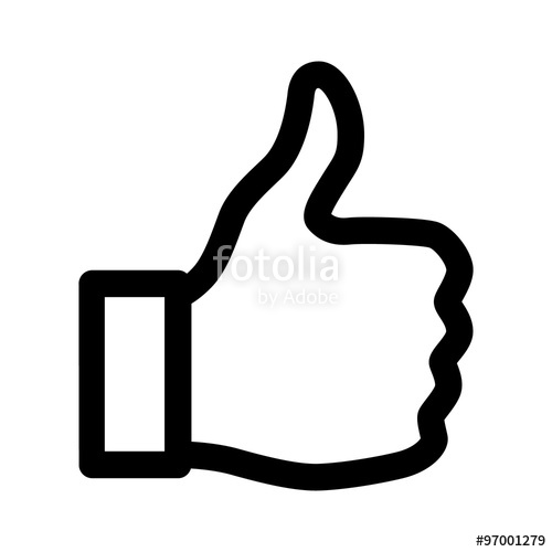 500x500 Thumbs Up Line Art Icon For Apps And Websites Stock Image And
