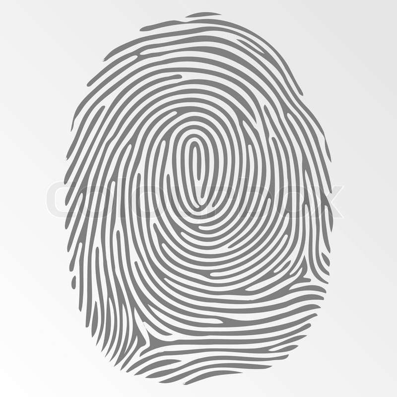 800x800 Vector Dark Fingerprint On Gray Background Stock Vector Colourbox