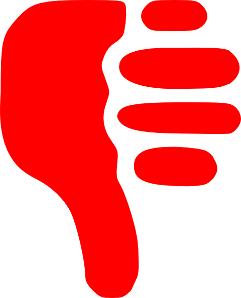 480x594 Red Clipart Thumbs Down