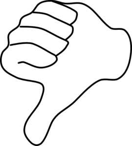 270x299 Thumbs Down Clip Art
