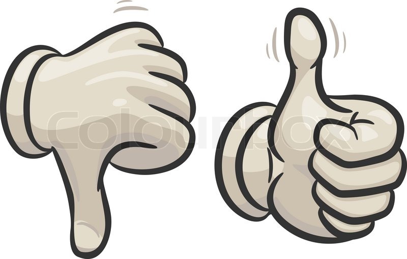 800x509 Thumbs Down And Up Stock Vector Colourbox