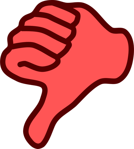 452x500 Vector Clip Art Of Red Thumbs Down Hand Public Domain Vectors