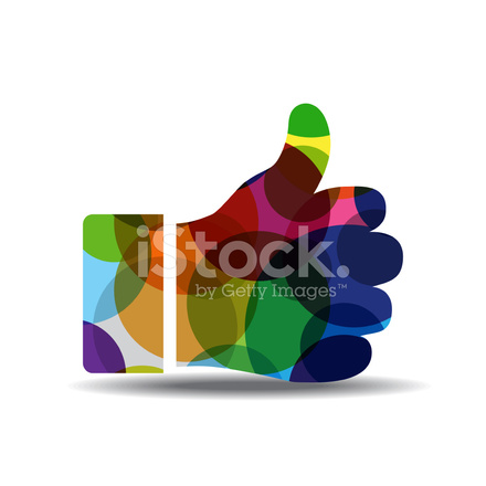 440x440 Thumbs Up Colorful Vector Icon Design Stock Vector