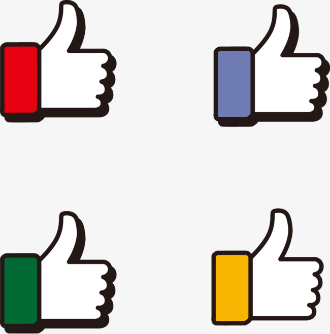 650x658 Vector Hand Painted Four Thumbs Up Icon, Icon Vector, Vector, Hand