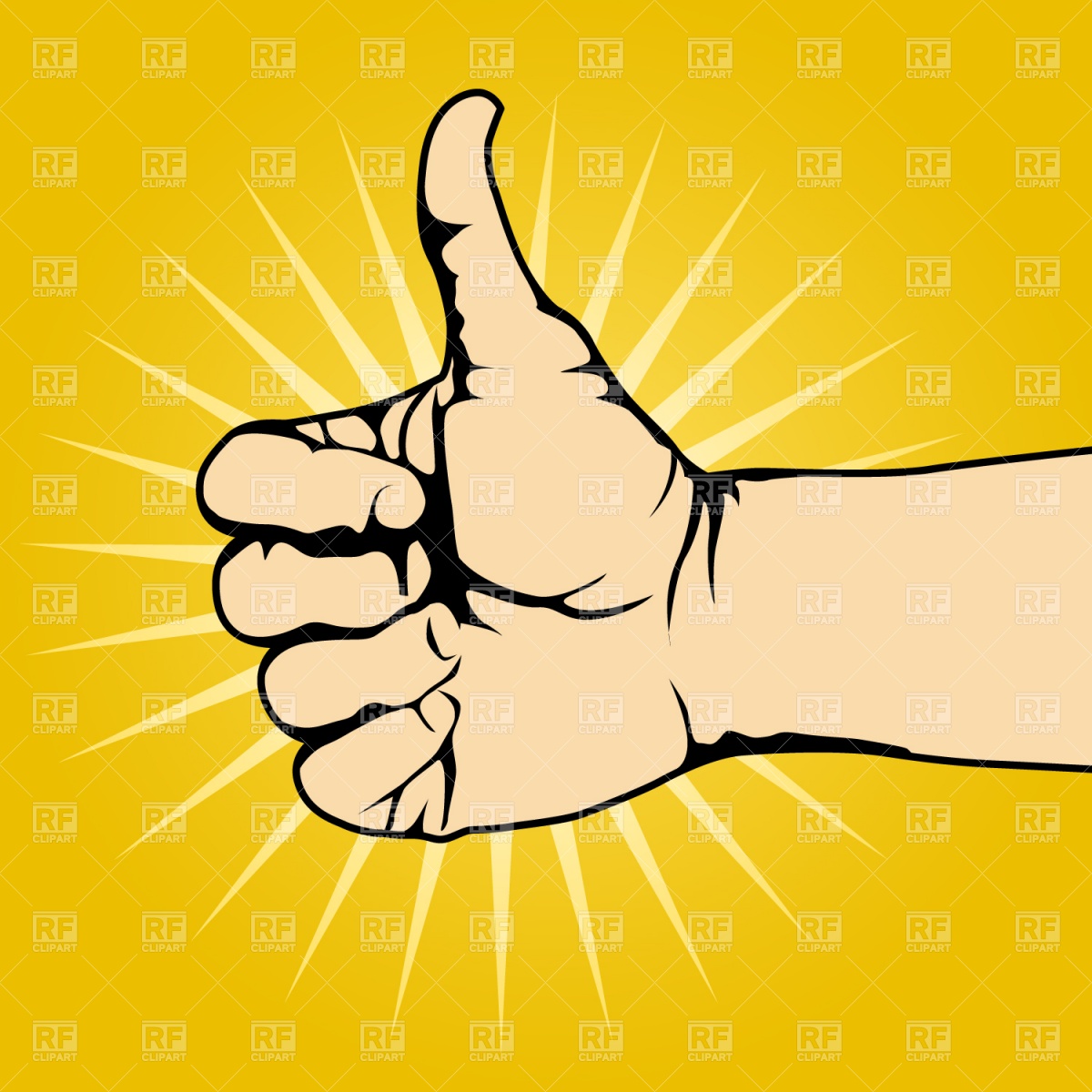 1200x1200 Thumbs Up Vector Image Vector Artwork Of Signs, Symbols, Maps