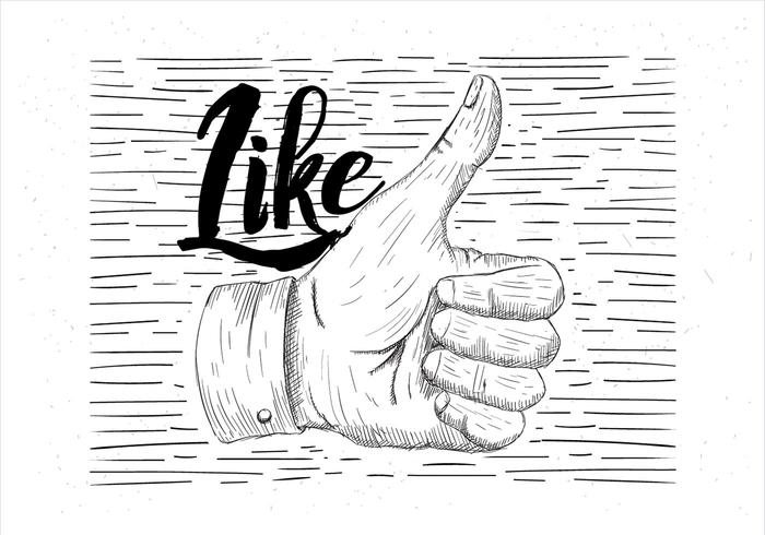 700x490 Hand Drawn Vector Thumbs Up Illustration