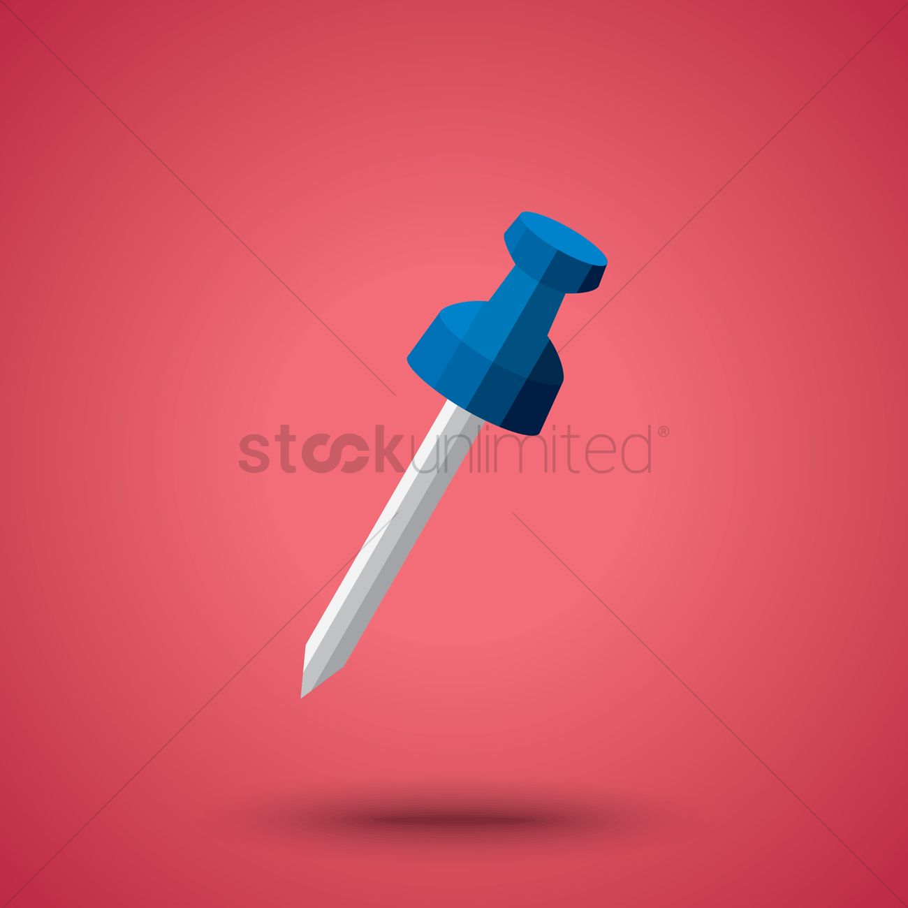 1300x1300 Thumbtack Vector Image