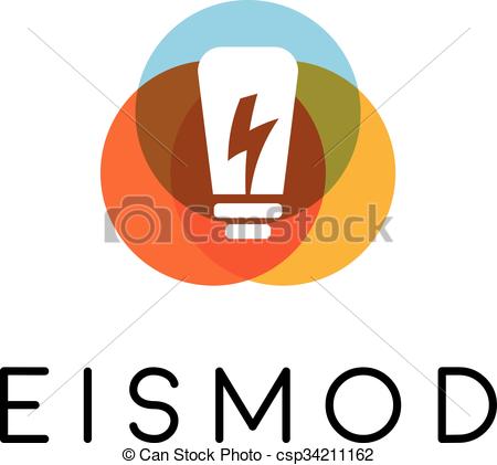 450x421 Abstract Bulb Lamp Flash Logo Design. Energy Idea Creative Symbol