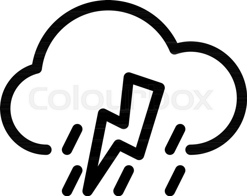 800x633 Shower With Thunderbolt Stock Vector Colourbox