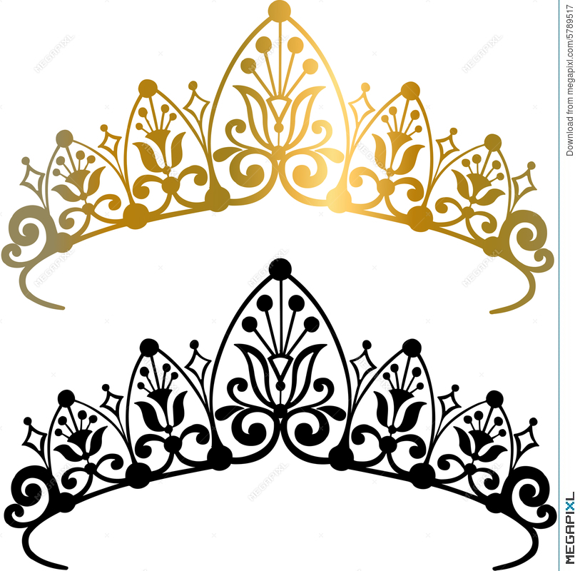 813x800 Tiara Crown Vector Illustration Illustration 5789517