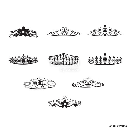 500x500 Tiara Vector Set Stock Image And Royalty Free Vector Files On