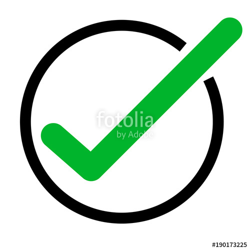 500x500 Green Tick Icon On White Background. Green Check Mark Icon. Tick