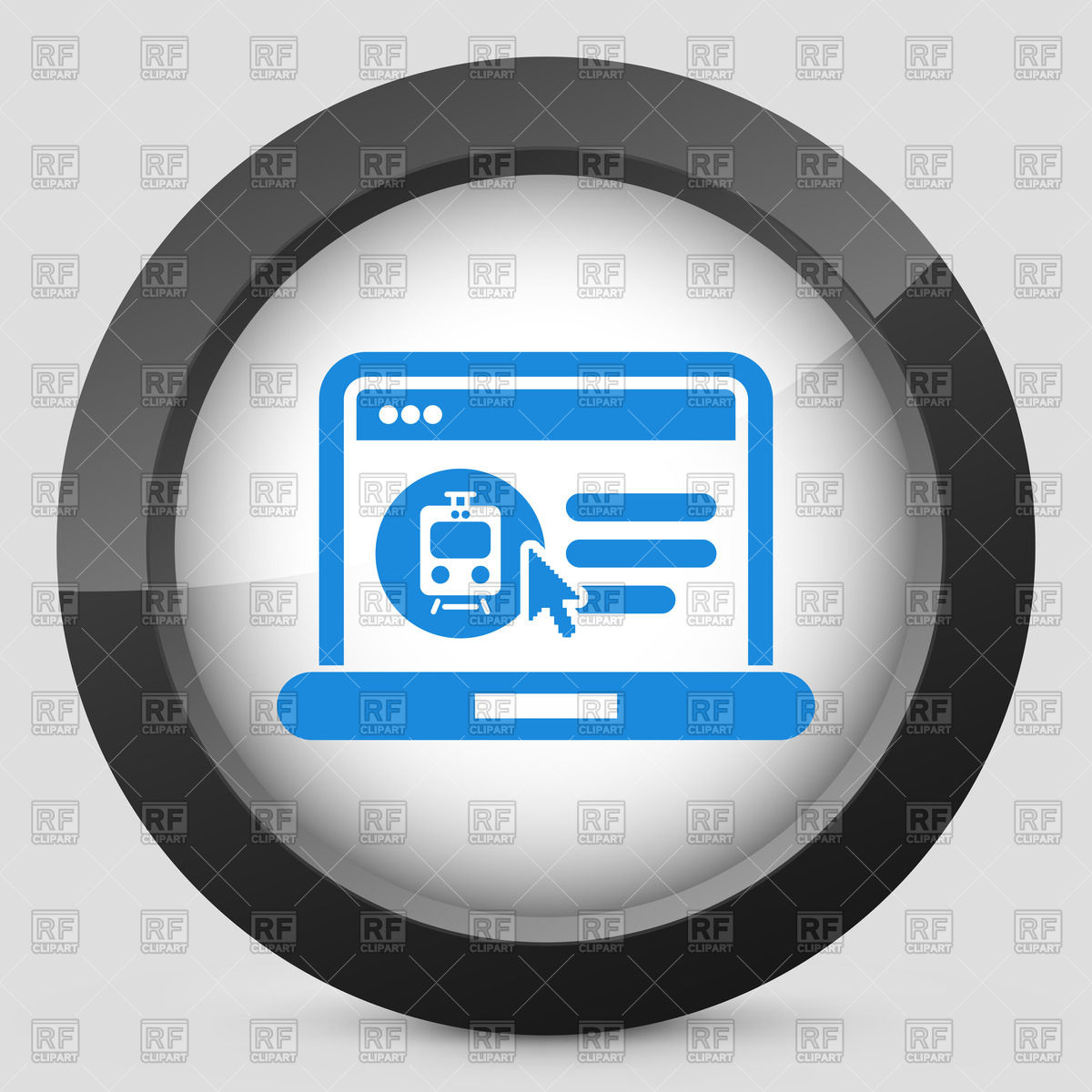 1200x1200 Icon Of Booking Train Ticket