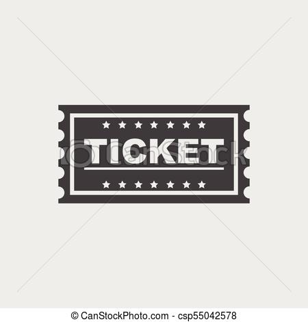 450x470 Ticket Icon Vector Flat.