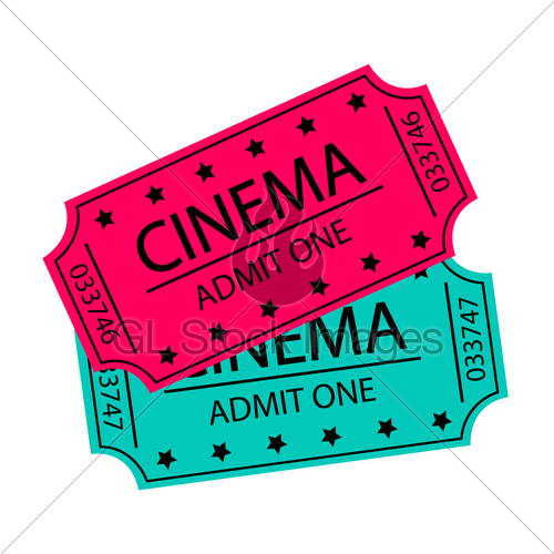 500x500 Cinema Tickets Vector Illustration Gl Stock Images