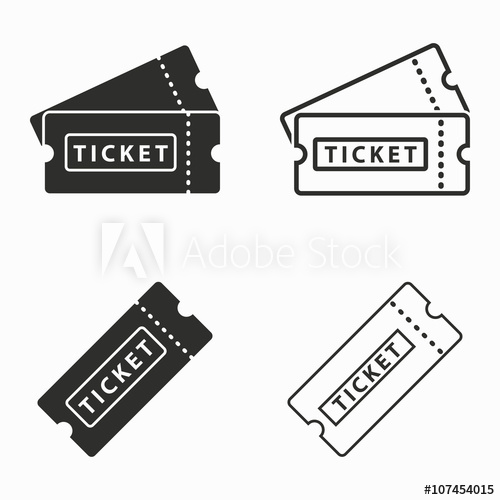 500x500 Ticket Vector Icons.