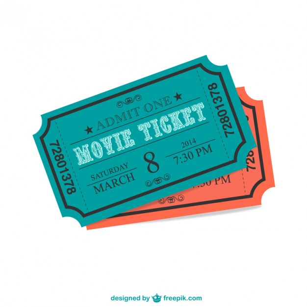 626x626 Cinema Ticket Vector Free Download