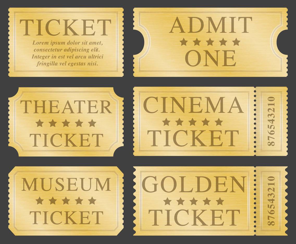 1136x936 Golden Tickets Vector Art Amp Graphics