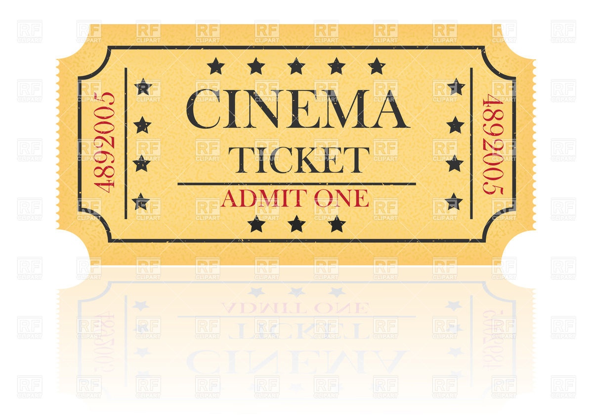 1200x843 Yellow Cinema Ticket Vector Image Vector Artwork Of Objects