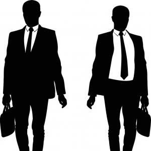 300x300 Silhouette Of A Walking Man In A Suit And Tie Vector Orangiausa
