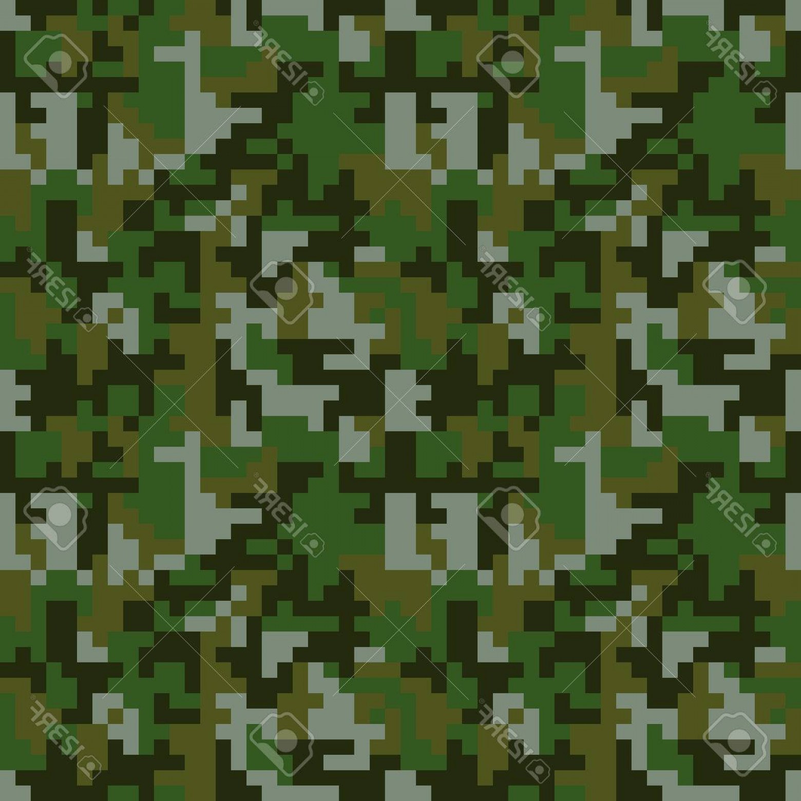 1560x1560 Photostock Vector Pixel Camo Seamless Pattern Green Forest
