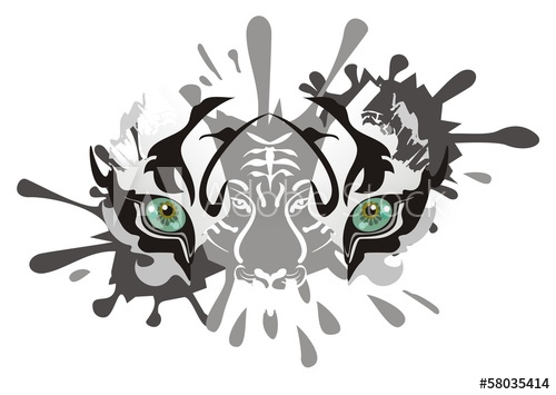 500x355 White Tiger Eyes Splashes