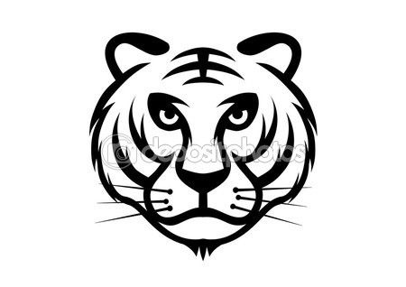 450x318 Tiger Face Vector Stock Illustration