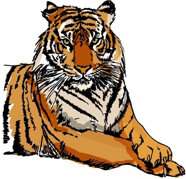 382x368 Tiger Head Free Vector Download (1,821 Free Vector) For Commercial