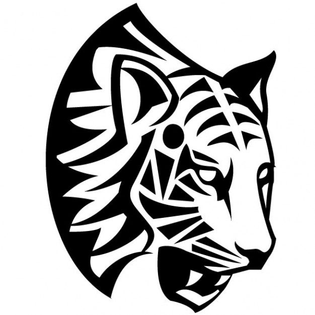 626x626 Tribal Tiger Face Vector Illustration Vector Free Download
