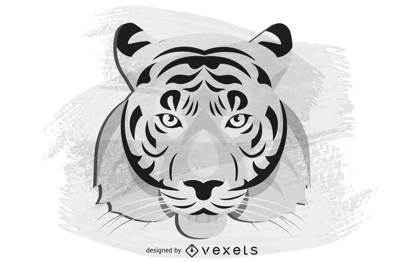 1701x1102 Tiger Head Vector