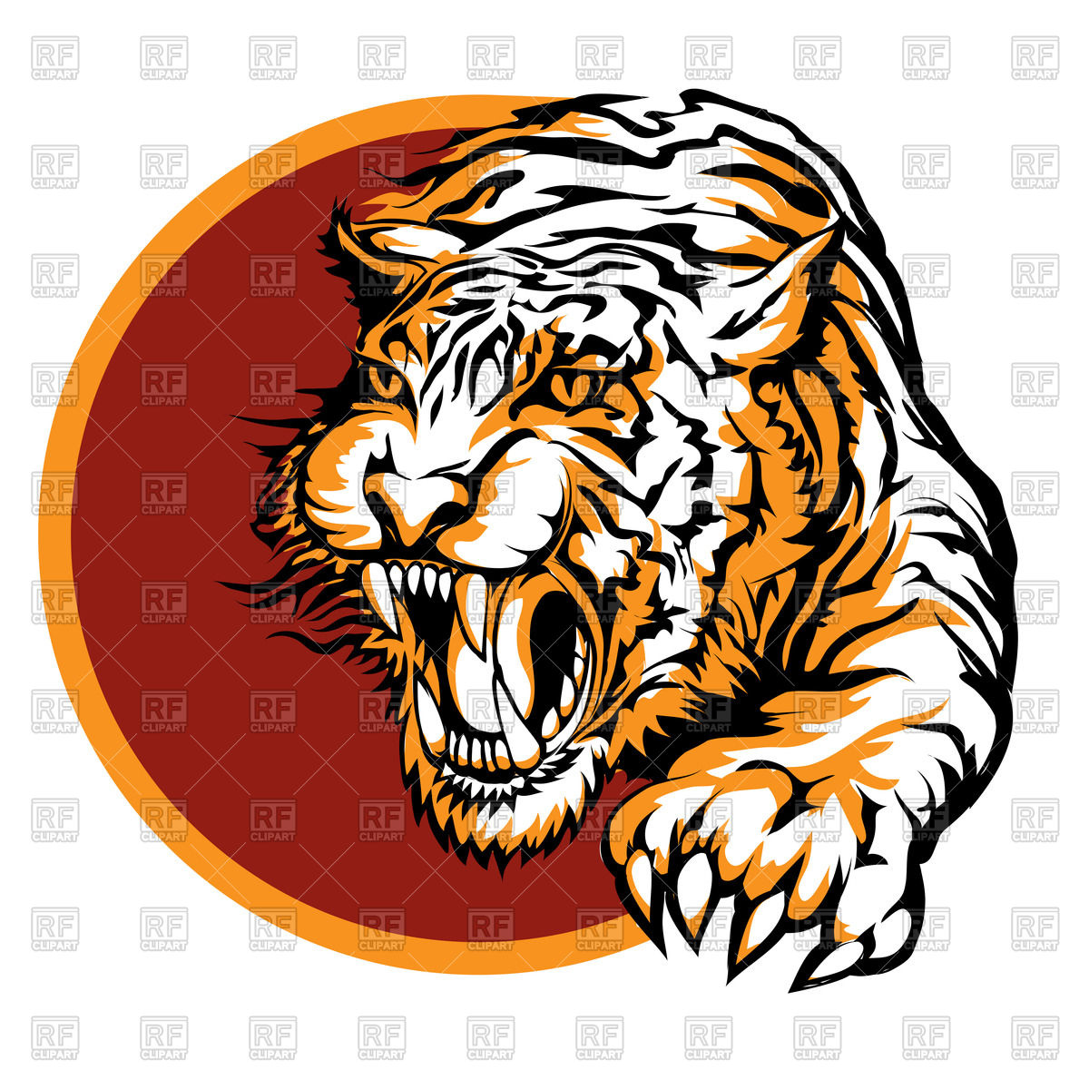 1200x1200 Roaring Tiger Logo Vector Image Vector Artwork Of Plants And