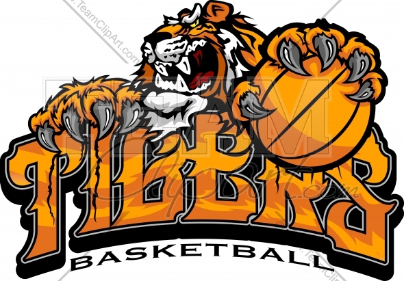 590x411 Tiger Basketball Logo Vector Image