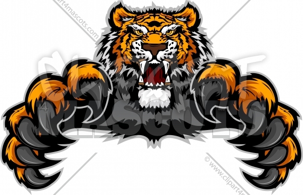 590x381 Tiger Clipart Graphic Vector Logo
