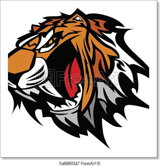 Tiger Mascot Vector at GetDrawings | Free download