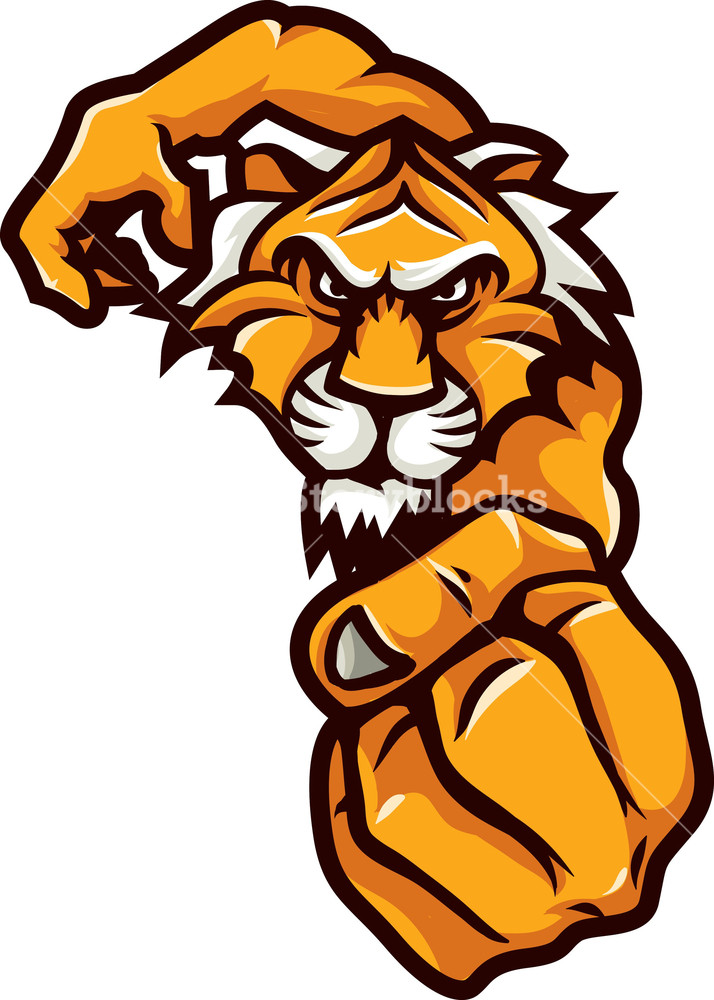 714x1000 Vector Tiger Mascot Royalty Free Stock Image