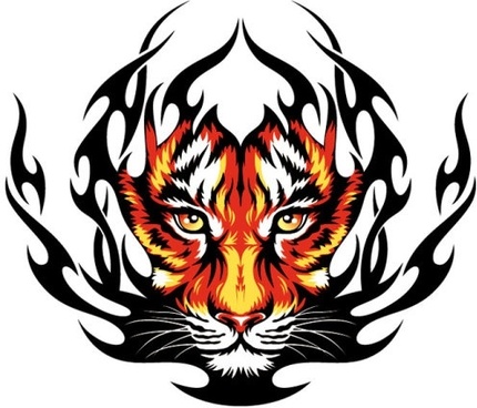 430x368 Tiger Pattern Vector Design Free Vector Download (18,994 Free