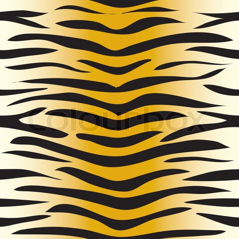 800x800 Vector Illustration Of Tiger Seamless Pattern Stock Vector