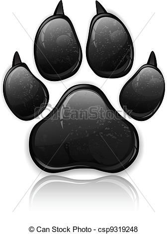 336x470 Inspirational Clip Art Tiger Paw Vector Of Paw Prints Black Animal
