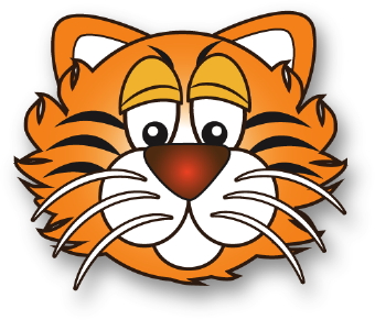 340x291 Tiger Stripe Cat Vector